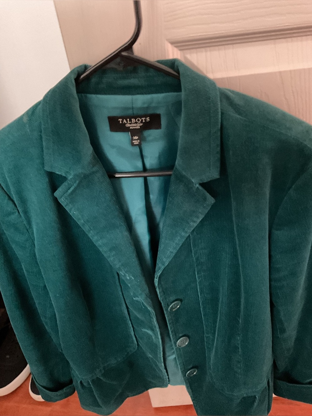 Talbots Deep Teal Corduroy Blazer Jacket